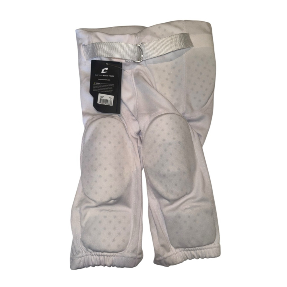 Boys Champro Football Padded Shorts XS White